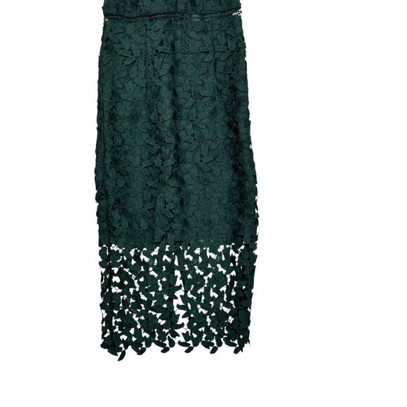 Bardot Green Gemma Lace Halter Cocktail Midi Dress | Size S - Picture 4 of 12